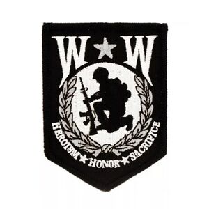 Eagle Emblems Patch-Wounded Warrior Shield (3-3/8")
